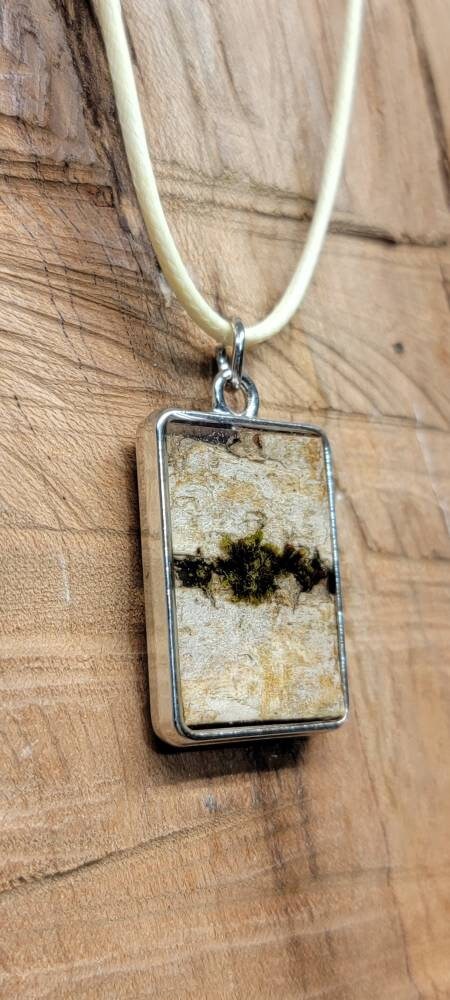 Birch Bark Pendant Necklace