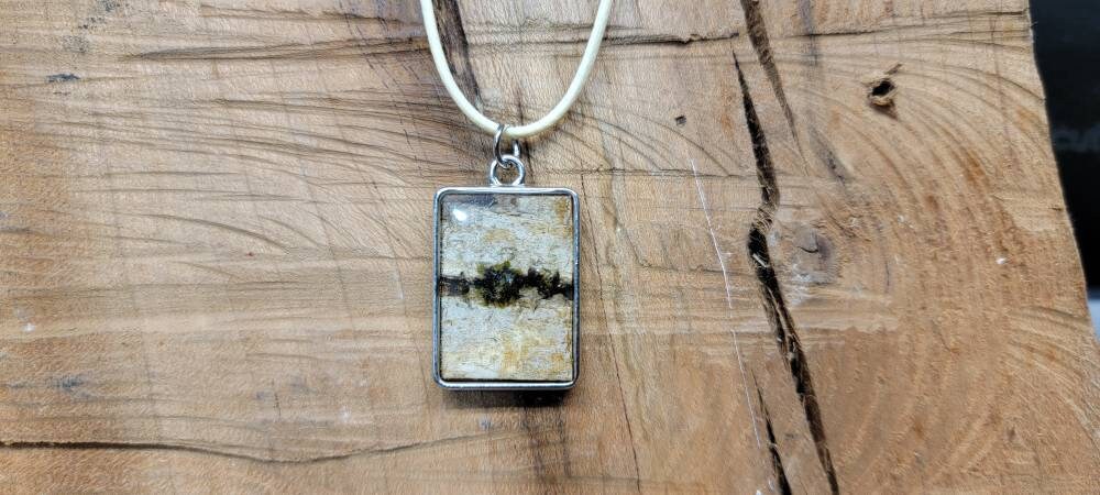 Birch Bark Pendant Necklace