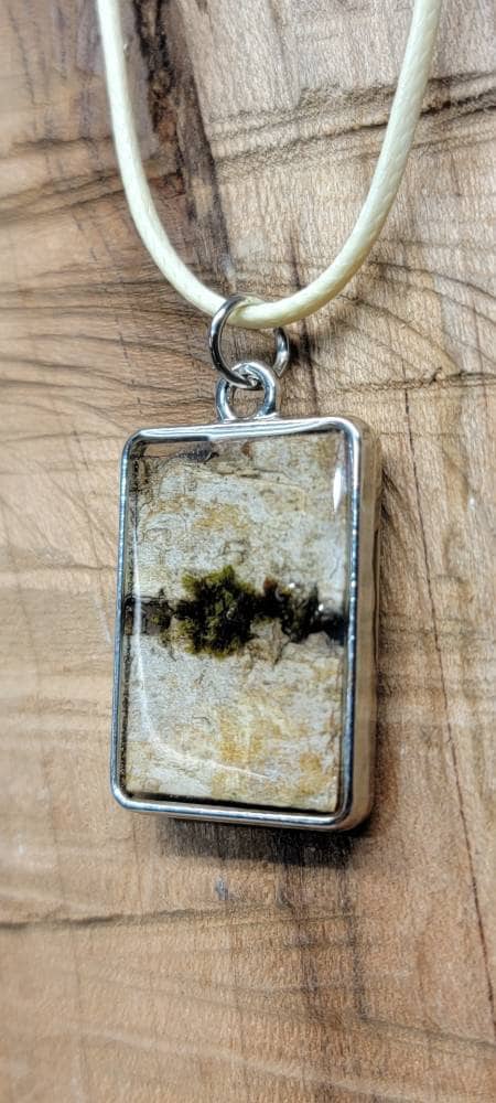 Birch Bark Pendant Necklace