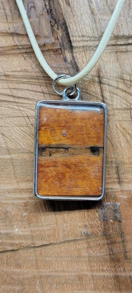 Birch Bark Pendant Necklace