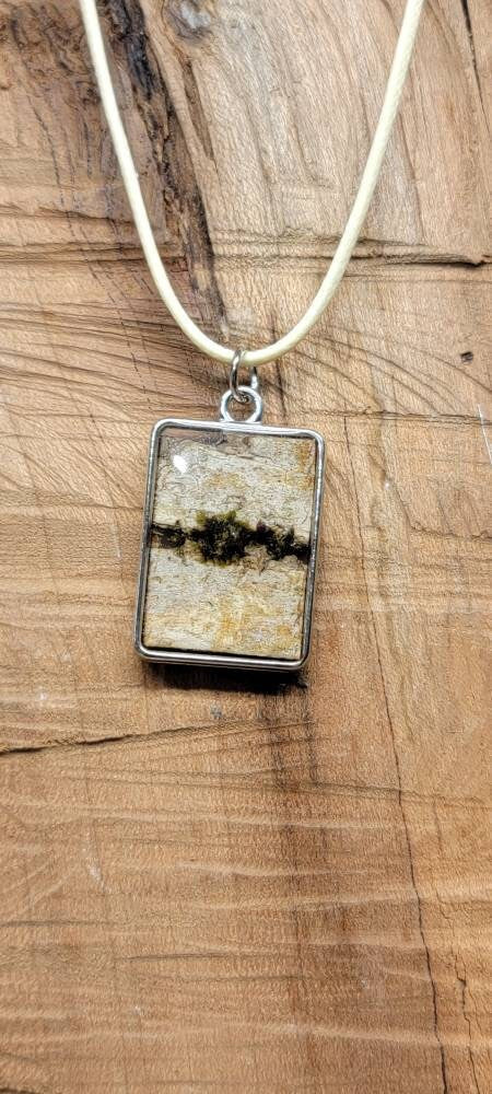 Birch Bark Pendant Necklace