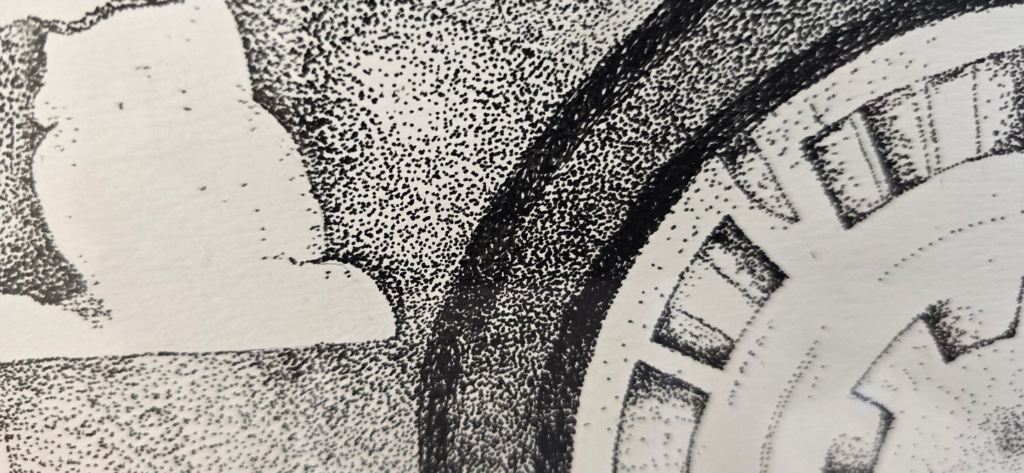 Mix Tape Original Art wall Hanging Millions of Dots. 26 x 20 Inches