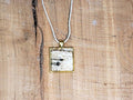 Gold Birch Bark Pendant Necklace