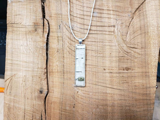 Silver Skinny Birch Bark Necklace