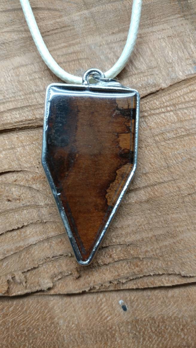 Birch Bark Pendant Necklace