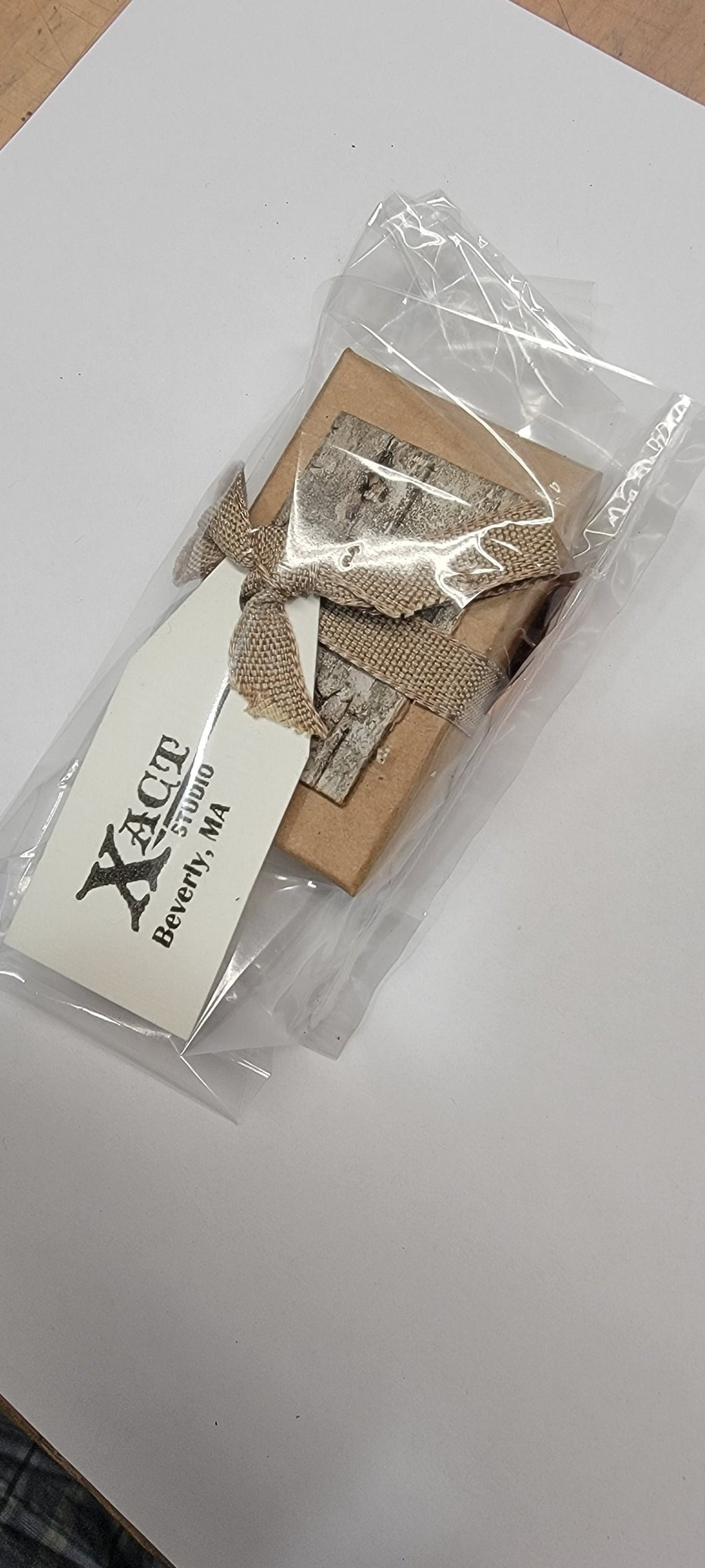 Silver Birch Bark Pendant Necklace
