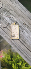 Birch Bark Pendant Necklace