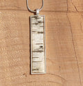 Thin real Birch Bark Necklace Natural, minimalist, Silver Pendant and Chain