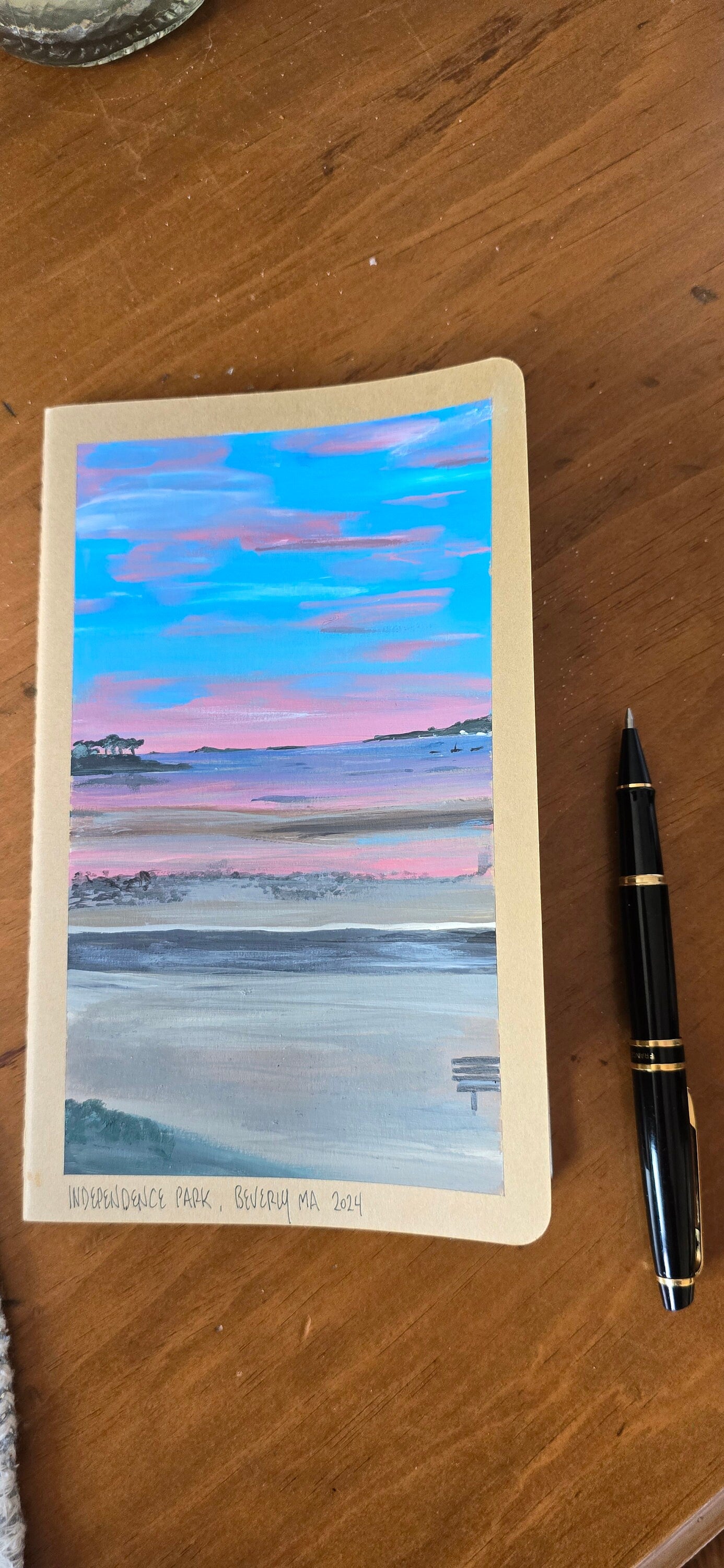 Custom Beach Scene Painted Journal