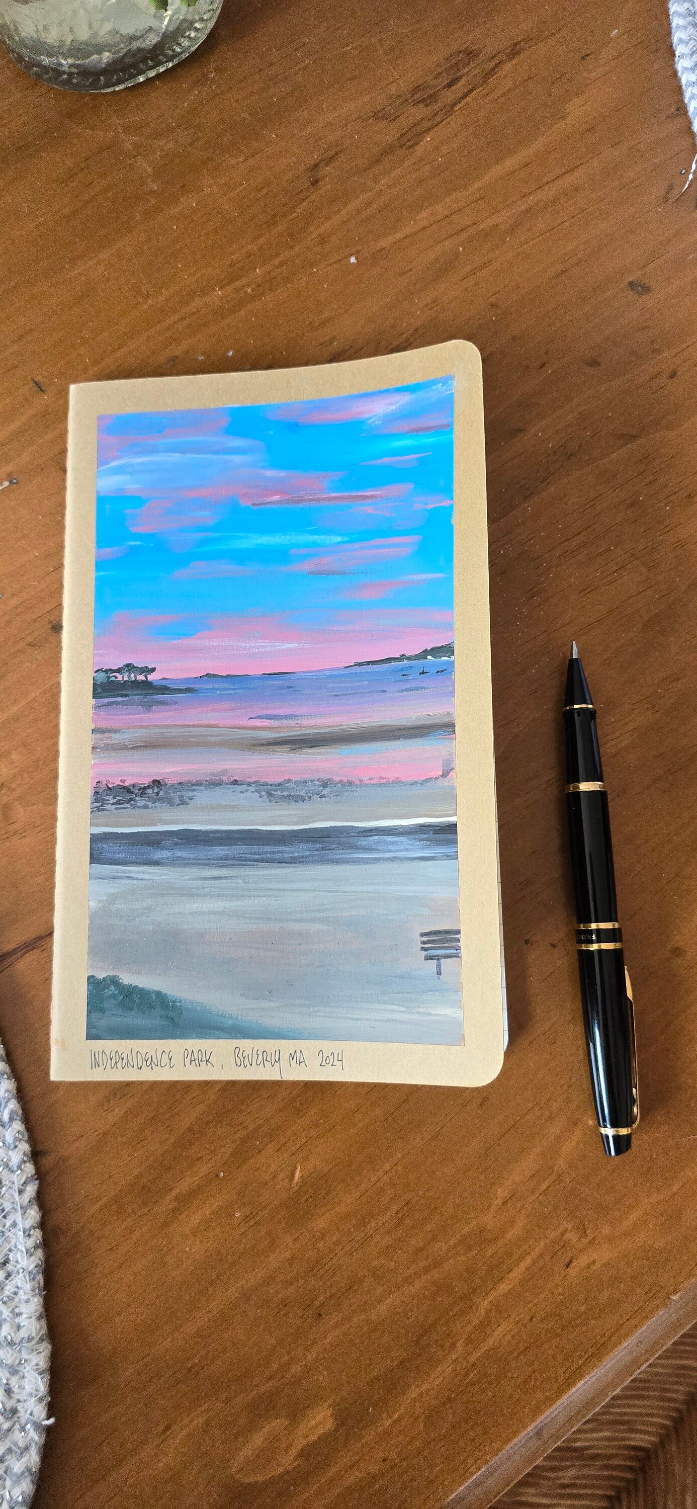 Custom Beach Scene Painted Journal