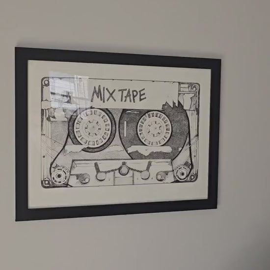 Mix Tape Original Art wall Hanging Millions of Dots. 26 x 20 Inches