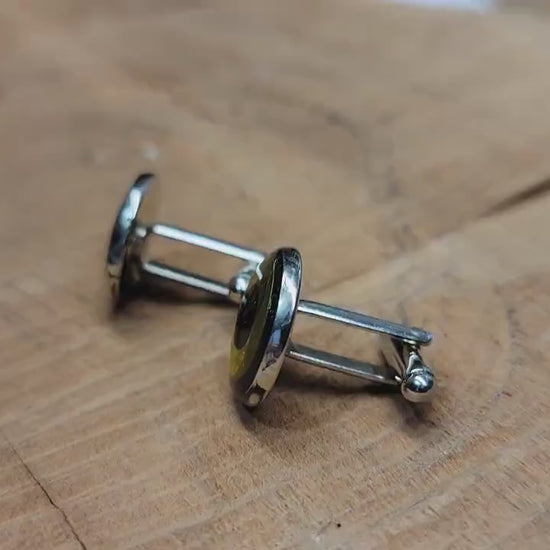 Handmade Fish Eye Cufflinks in silver